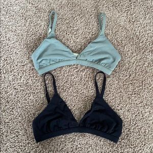 SKIMS cotton triangle bralettes (2)